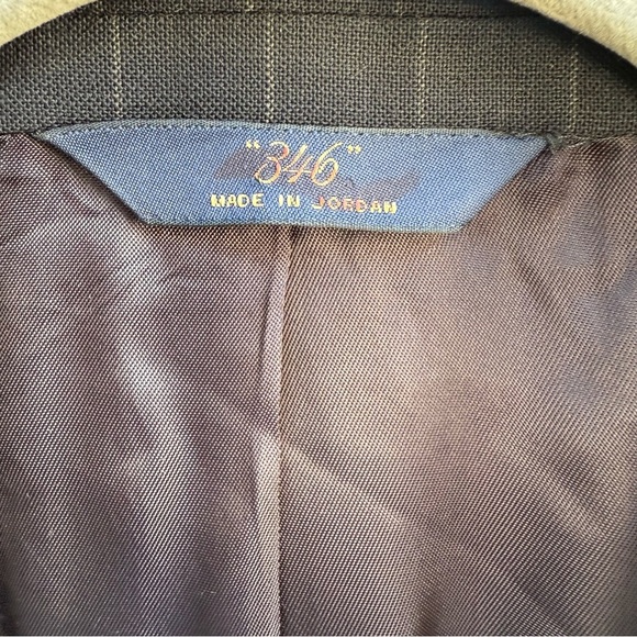 Brooks Brothers 346 Men’s 42L Navy Pinstripe Blazer Wool Blend 2-Button Jacket - Picture 3 of 7